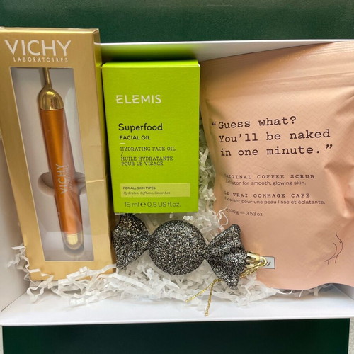 Self Care Box new with Elemis Superfood Facial Oil, Frank Body Scrub, Vichy T-Bar