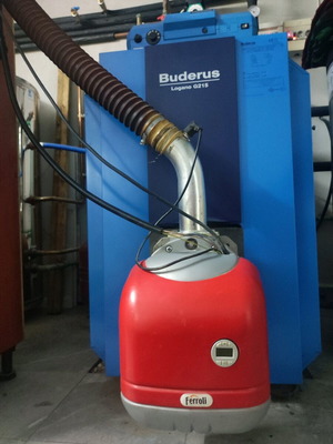 Buderus boiler with Ferroli pellet burner like new