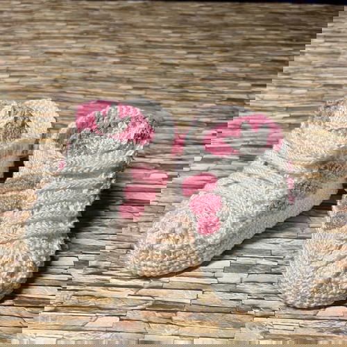 Χειροποίητα πλεκτά σπορτέξ τύπου All stars για μωρά, καινούργια