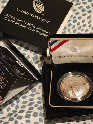 USA Silver Dollar 2019 Apollo 11 50th Anniversary Commemorative Coin