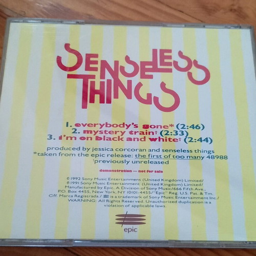 Senseless Things Everybody's Gone CD single like new, punk
