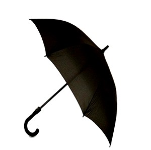 ομπρέλα μαύρη μπαστούνι