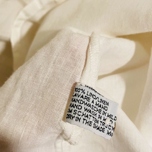 Luisa Oversized Linen Shirt white, new, 3/4 sleeve