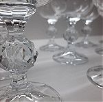  12 ποτήρια κρασιού με σχέδιο διαμάντι στην βάση - Αντίκα