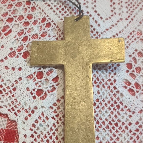 Heavy Wall-Mounted Bronze Cross like new with Christ's Body