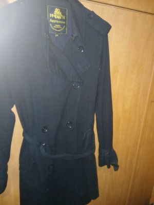 Aggressive trench coat like new, women's blue, denim autumn