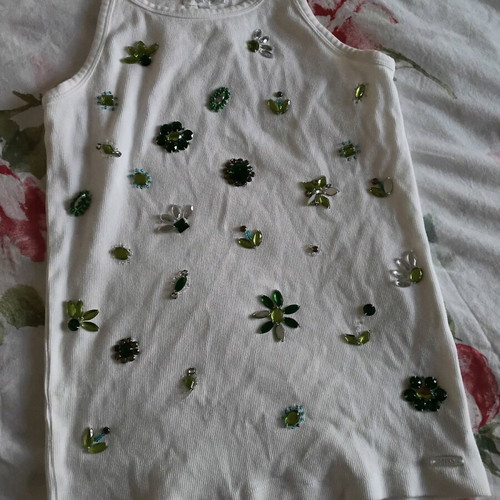 Miss Grant Tank Top new, size XL, white with green details