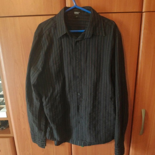 Free Wave men's shirt used, size L, black and brown