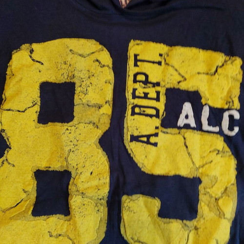 Alcott men's T-shirt with hood like new, blue XL
