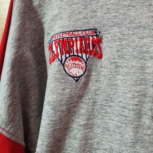 Olympiakos rare sweatshirt used, season 94, football and basketball logos