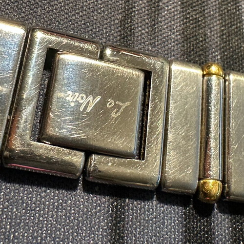 Le Noir vintage watch bracelet used, gold and silver