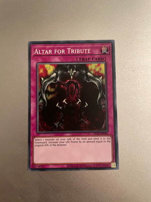 Altar For Tribute DCR Set trap card like new