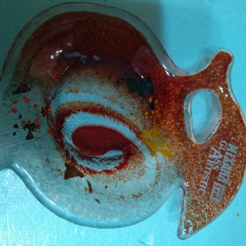 Decorative Murano pomegranate blown glass for good luck