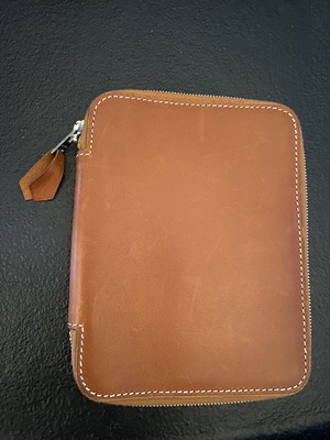 Hermès soft leather wallet agenda, brown