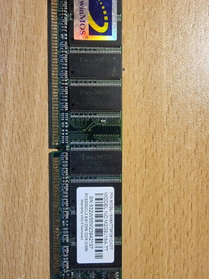 Μνήμη TWINMOS 512-400-MTE DIMM DDR CL2.5 512MB PC3200 μεταχειρισμένη