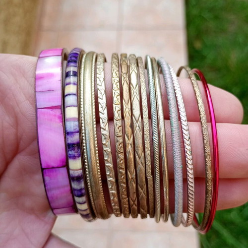 Metal bracelets used, pack of 14 pieces