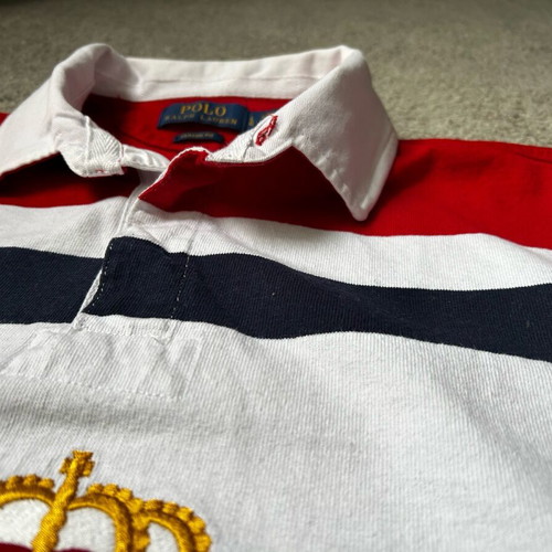 Polo Ralph Lauren rugby white and red, like new, size L