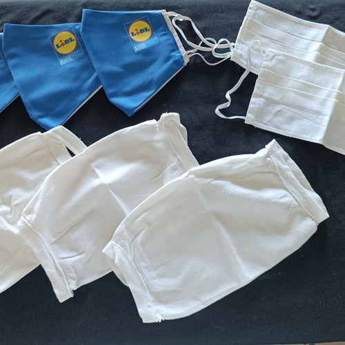Adult fabric masks pack of 8 like new with elastic