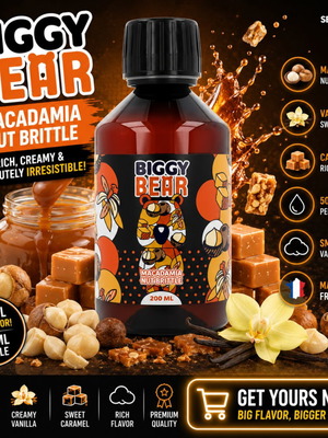 Biggy Bear Macadamia Nut Brittle 200ml new