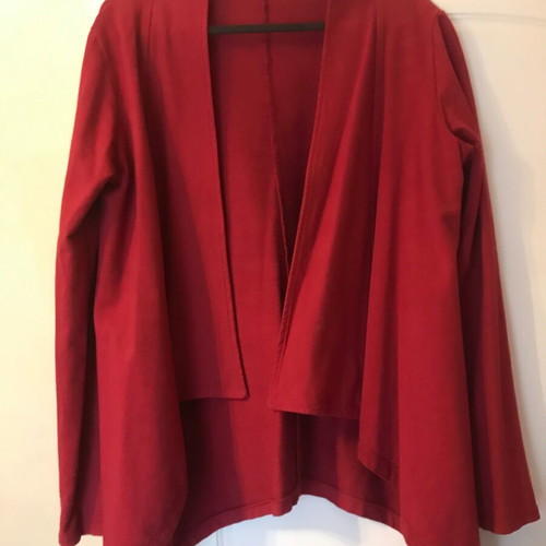 Asymmetric Bordeaux Jacket used like new, short front long back