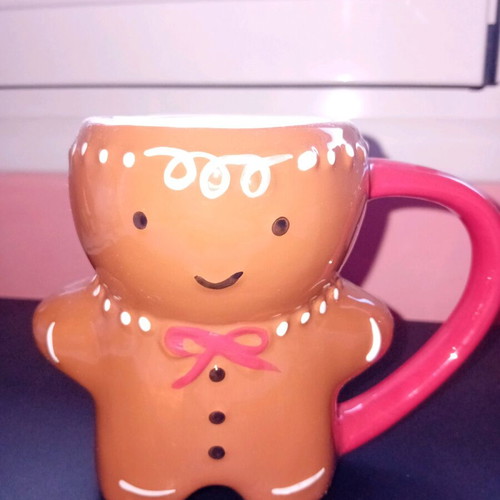 Christmas cookie man mug new