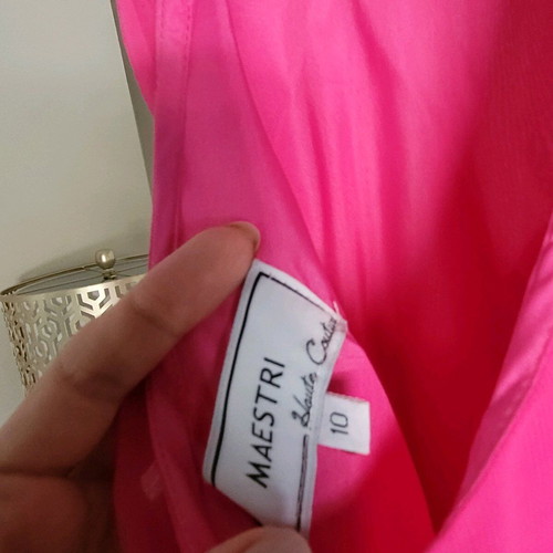 Maestri women's dress long formal backless like new pink