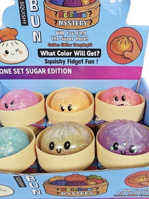 Taba World Mystery Bao Bun Dumplings new, colorful glitter squishy