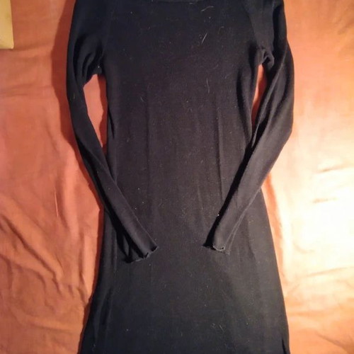 Knit dress with open neck used, black, size M