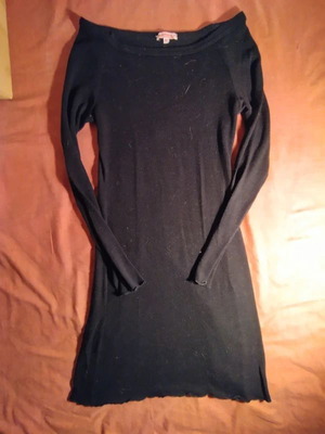 Knit dress with open neck used, black, size M