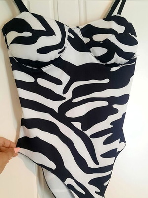 Zebra Print Body with Bustier, like new, size S