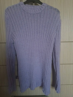 Knitted sweater like new, elastic, one size, purple