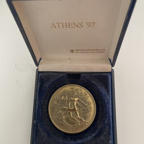 Bronze commemorative medal IAAF Athens 1997 like new