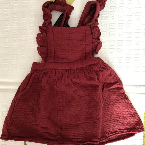 Burgundy Zara pinafore dress like new, 92 cm