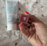 Elfeya Golden Summer bronzing lotion and Revlon lipstick