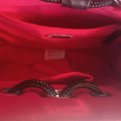 Folli Follie black women's handbag used, leather with red lining