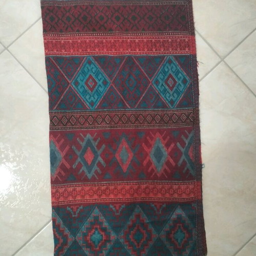Long scarf like new with ethnic patterns, multicolored