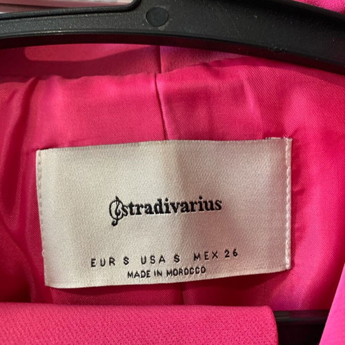 Stradivarius fuchsia blazer dress shirt long size S like new