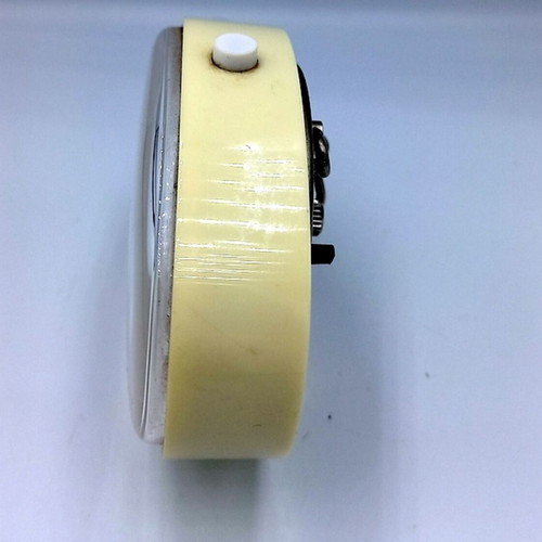 Vintage JAZ analog alarm clock tabletop like new, beige