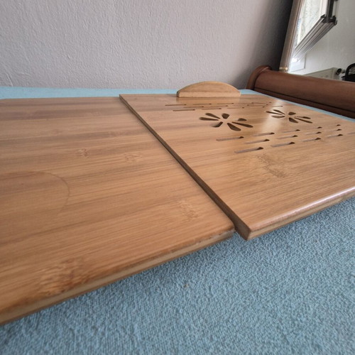 Wooden folding bamboo laptop and bed table