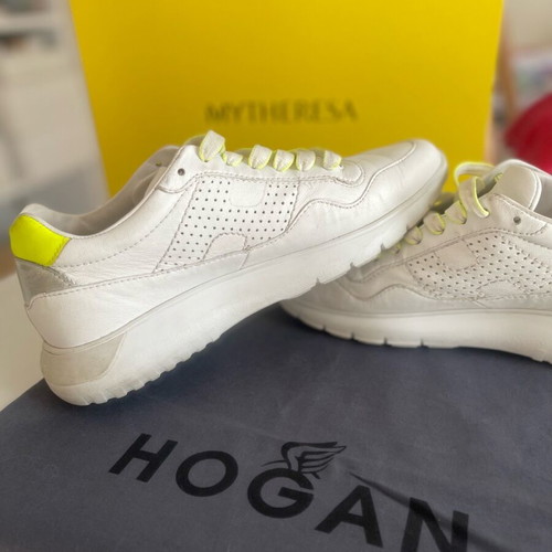 Hogan sneakers for women like new, size 39, white and yellow