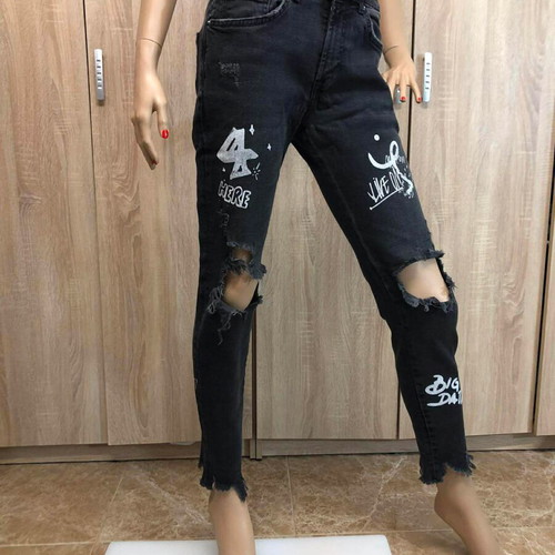 Παντελόνι Bershka Skinny σαν καινούργιο, μέγεθος S/M, μαύρο