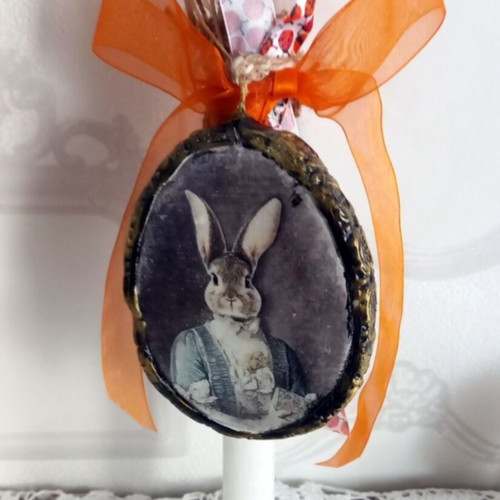 Easter candle with decorative egg new