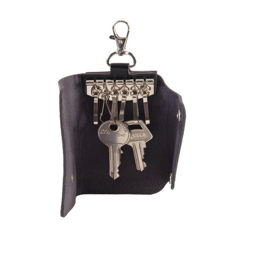 Key wallet new, black, made of PU