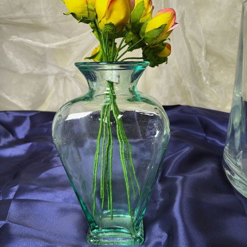 Set of 3 Handmade Glass Vases Studio AD like new