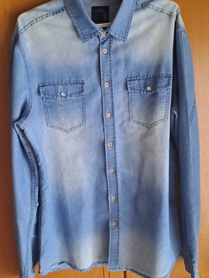 Calliope denim shirt Bershka like new, blue cotton