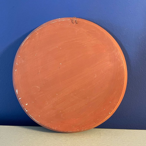 Embossed handmade decorative wall plate used with Parga depiction
