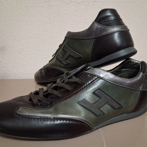 Hogan men's casual shoes used, size 44, green