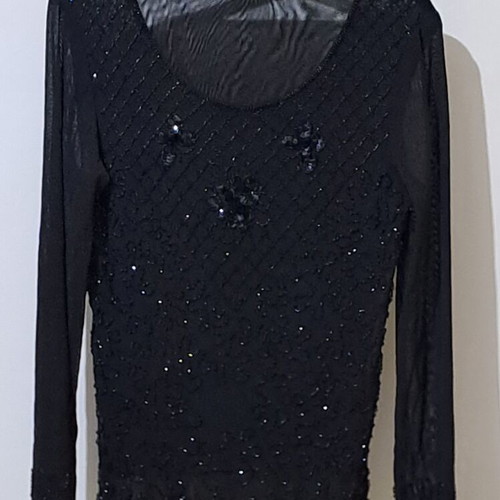 Wangli women's blouse with beads and sequins like new, size XL