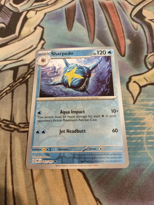 Sharpedo 047/197 Pokemon card Reverse Holo like new Obsidian Flames