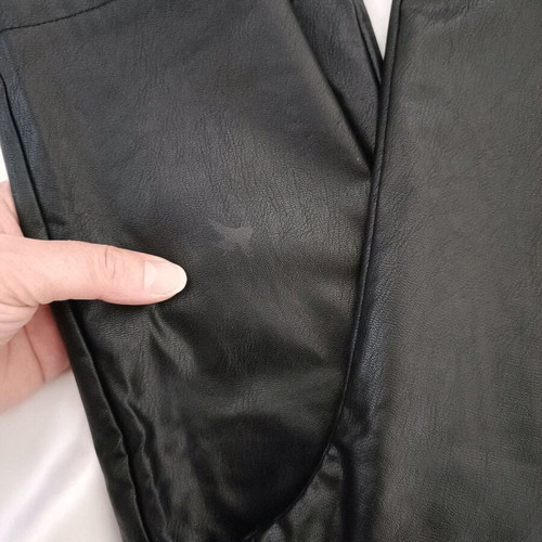 Stradivarius women's black leather-look pants M like new with minimal wear